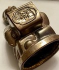 Vintage/Antique Chinese Man Holding Bowl Hand Carved Brass Statue: 4.8", 1.9lb — photo 5