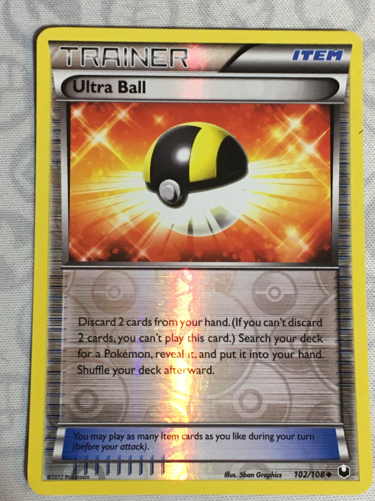 D1387 POKEMON TCG DARK EXPLORERS ULTRA BALL 102 REVERSE HOLO LP UNCOMMON