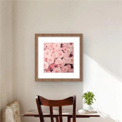 Begin Home Decor C1FM1616JP759I 16 x 16 in. Pink Flower Field - Romantic Flor...