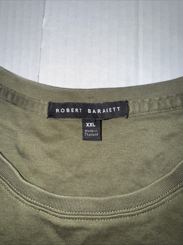 Robert Barakett Men's XXL Dark Green Tee Modern Casual Short Sleeve - Picture 2 of 7