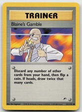 Blaine's Gamble 121/132 Gym Heroes Unlimited Pokemon Near Mint/Lightly Played 2
