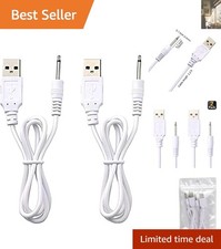 Fast Charging 2 Pack USB Type A 2.5mm DC Charger Cords - Durable Reliable
