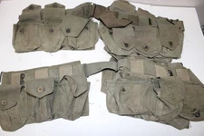 1 US Military Korea Vietnam BAR Magazine CARTRIDGE Ammunition Canvas BELT BGrade