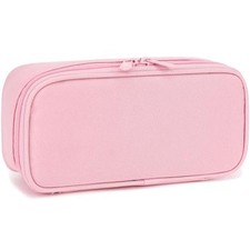 Large Capacity Pencil Case for Kids, Boys  Girls   Zippered Multi Pink