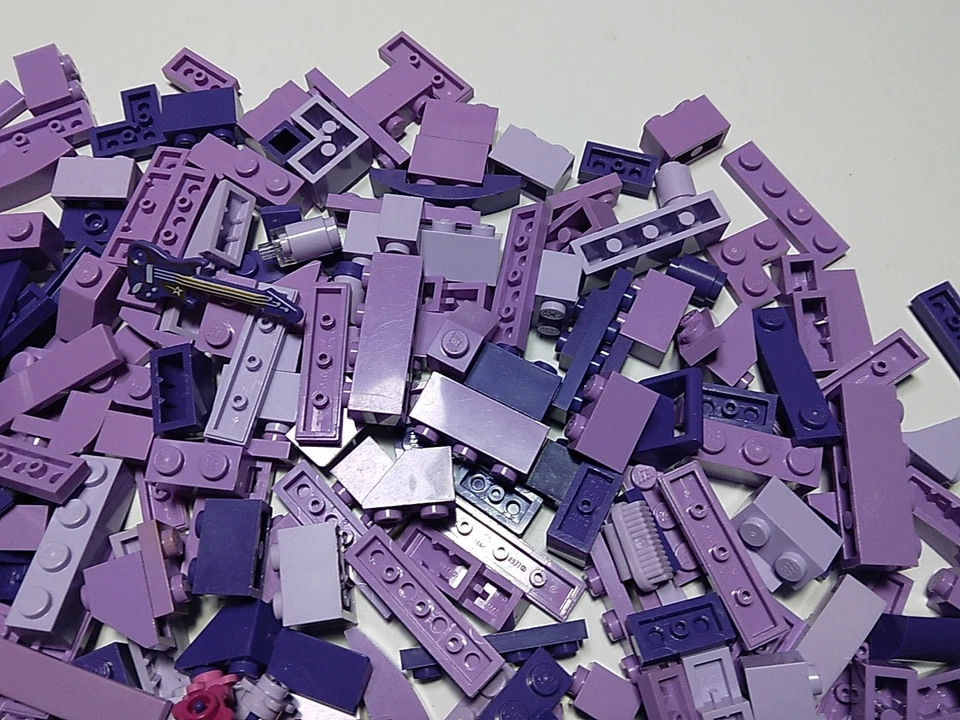 Lego 300 placas de tijolos de lavanda roxa acessórios azulejo guitarra modificada 725 - Imagem 4 de 4