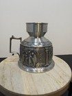 Vintage SKS Zinn Pewter Candle Holder Etched Medeval Made In Germany  — photo 1