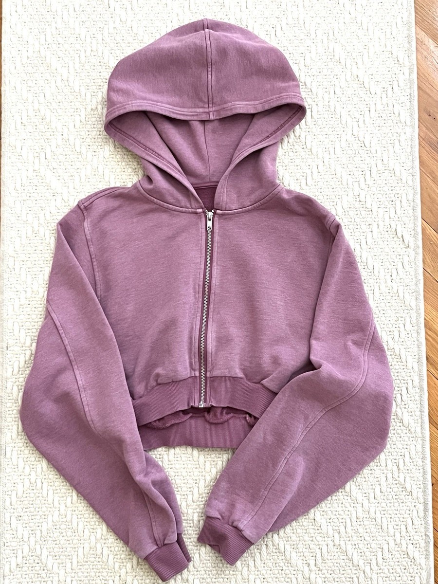 alo Sweet Escape Zip-up Hoodie Pink Wild Rose size SMALL EUC | eBay