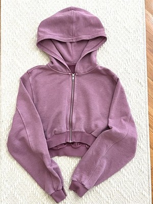 alo Sweet Escape Zip-up Hoodie Pink Wild Rose size SMALL EUC | eBay