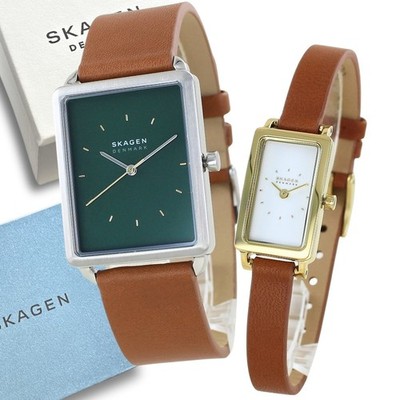 Skagen Pair wristwatch Leather belt Leather Couple SKW6931 / SKW3149