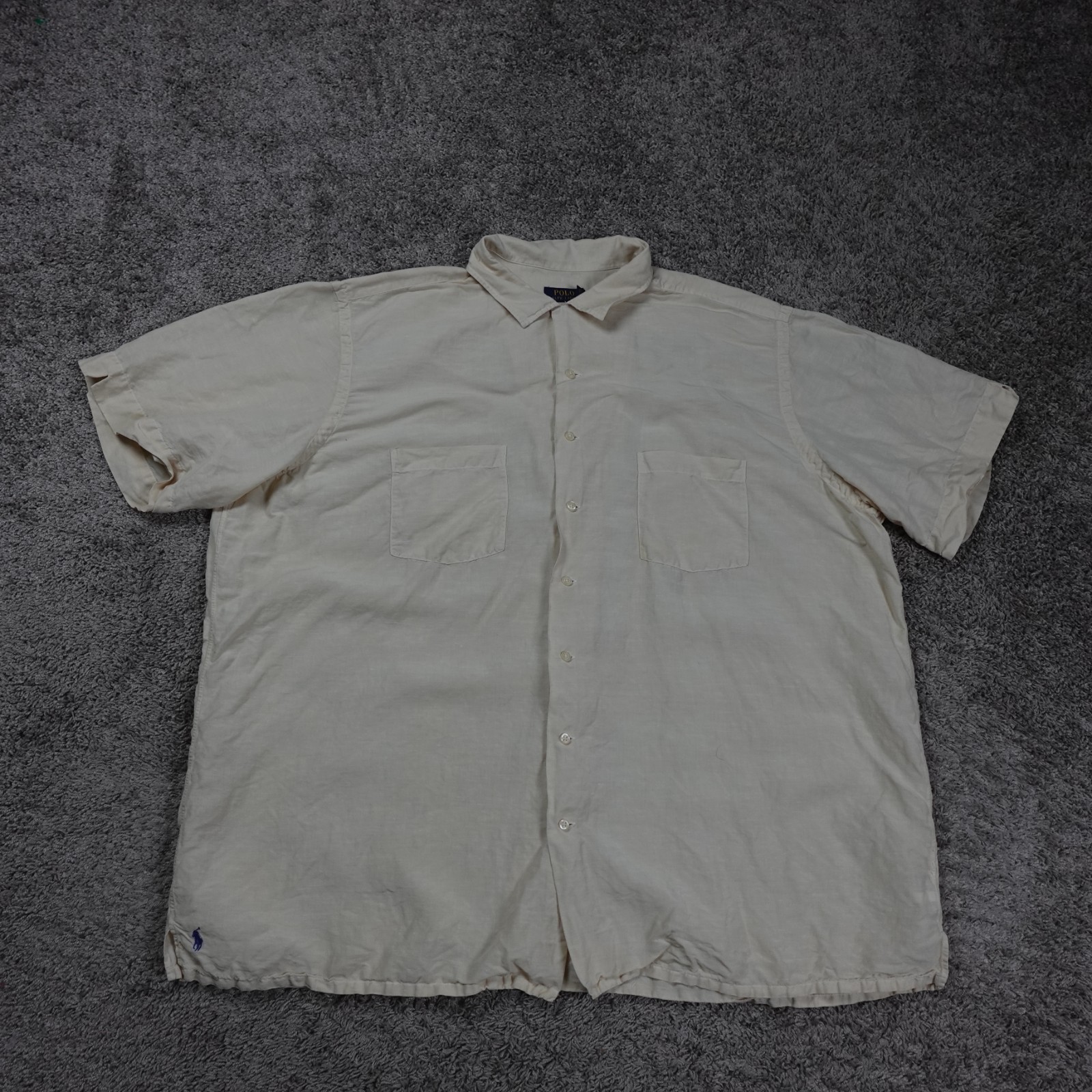 Polo Ralph Lauren Shirt Mens 3XLT Tall Linen Silk Casual Camp