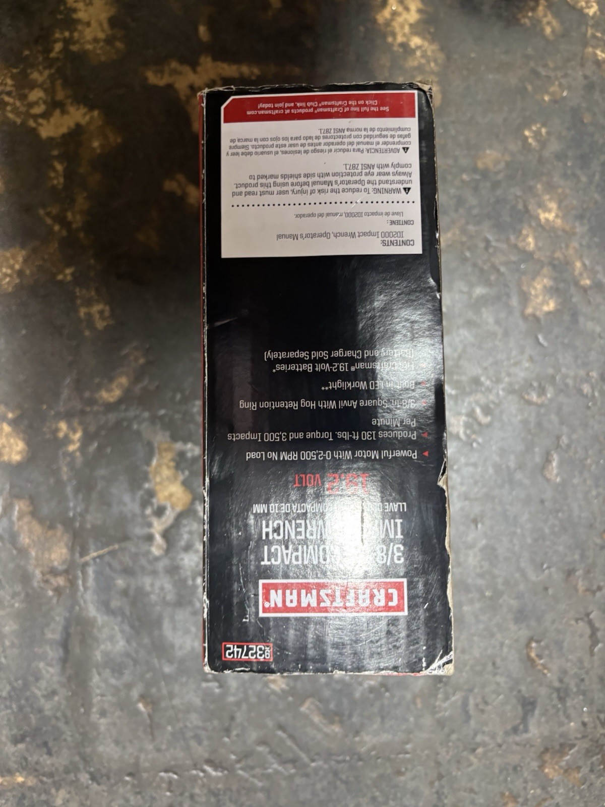 Craftsman 19.2V C3 3/8" IMPACT Wrench Driver, Model 315.ID2000, Rare New Sealed