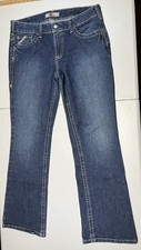 Ariat FR women 33R 38x32 denim blue jeans Mid Rise Bootcut Flame Resistant Cat 2
