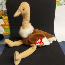 TY BEANIE BABY - STRETCH THE OSTRICH, WITH TAGS. VINTAGE 1997 COLLECTIBLE 