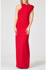 NWOT SACHIN BABI Cosette Bow One-Shoulder Column Gown Dress Women's Size 8 695