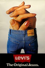 Levi's Jeans Fashion Boxing 1970 Original Vintage Wall Art Home - POSTER 20x30