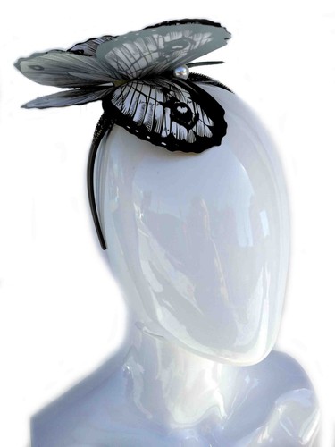 kentucky derby hat head piece fascinator weeding royal elegant fashion butterfly - Picture 14 of 24