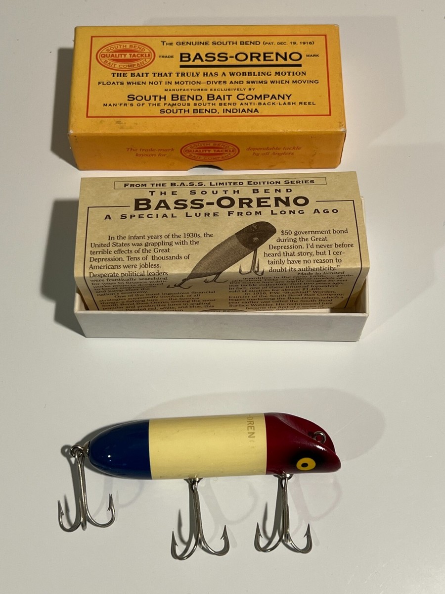 BASS ORENO Collectors Series South Bend Bait Company Fishing Lure 