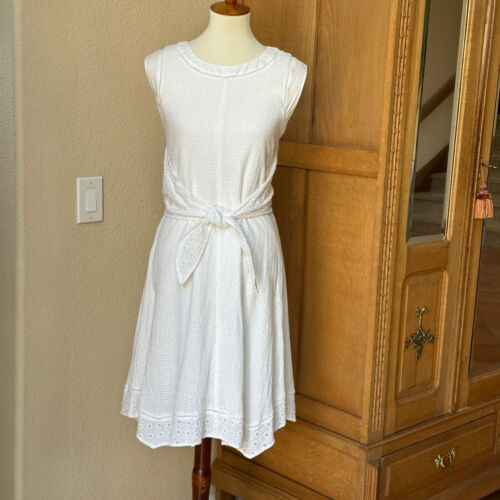 CAbi #5106 Lizzie Kleid Größe 0 weiß Ösen vorne zum Binden ärmellos - Bild 3 von 14