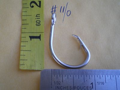 25 PCS. BIG GAME STAINLESS STEEL FISHING CIRCLE HOOKS 39960D SIZE #11/0 