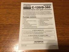 Olympus CAMEDIA C-120/D-380 Digital Camera Quick Start Guide - English 