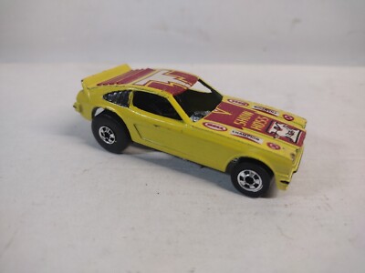 Hot Wheels Vintage Show Hoss II 2 Yellow BW Hong Kong HK 1977 Ford Mustang Boss
