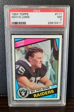 Howie Long 1984 Topps RC PSA 7 Centered Beauty Rookie Card #111. rookie card picture