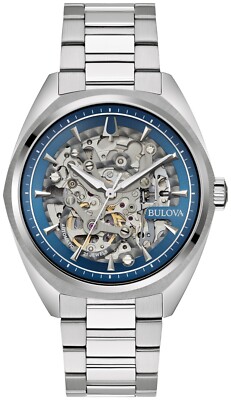 Bulova Mens Classic Automatic Skeleton Silver Stainless Steel