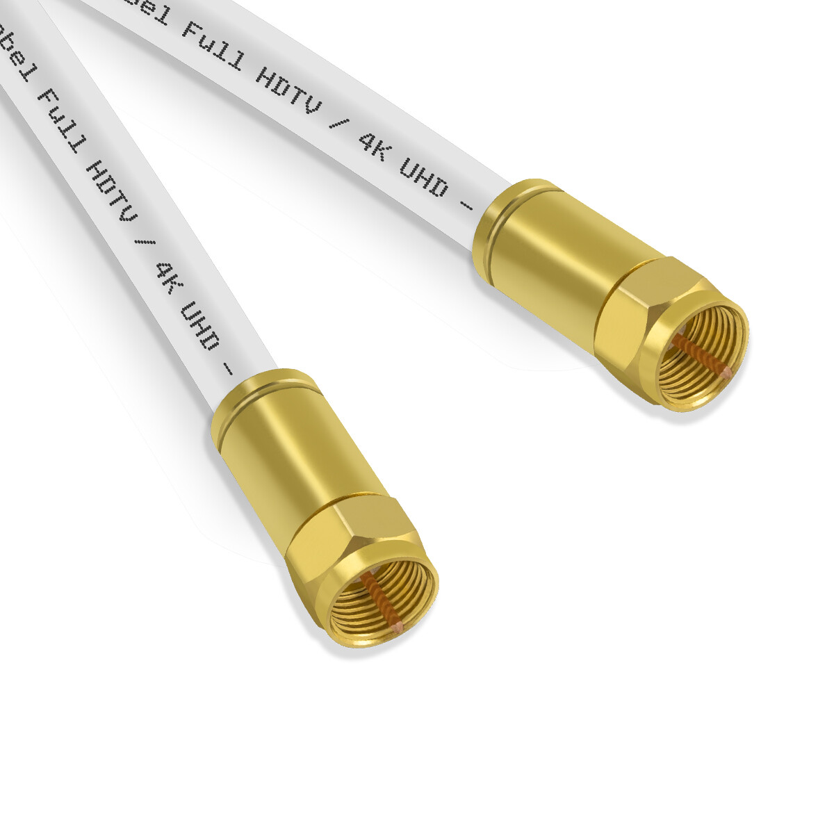 Premium X 15m BASIC Koaxialkabel 135dB 4-fach SAT Antennenkabel Koax-Kabel DVB-S / S2 DVB-C und DVB-T BK Anlagen 10x F-Stecker