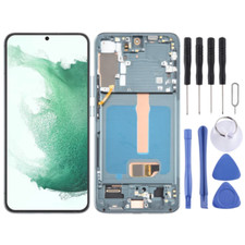 For Samsung Galaxy S22 5G S906 LCD Display Touch Screen Digitizer Green Frame