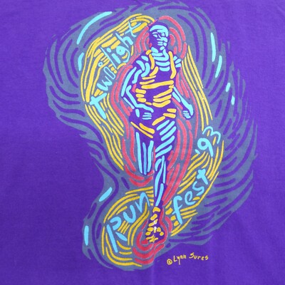 Vintage Twilight Run Fest Shirt Small Purple 1993 Lynn Sures