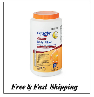 Equate Daily Fiber Orange Smooth Fiber Powder, 48.2 oz (FRESH STOCK 100% )