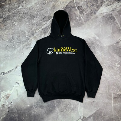Vintage Kanye West Late Registration Hoodie Tour 2006 Black Sz M