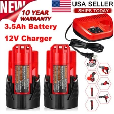 NEW 2Pack for Milwaukee 12v 48-11-2460 Lithium-ion 12V Battery Extended Capacity