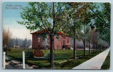 Public Library Fort Collins Colorado CO Divided Back Postcard Acmegraph