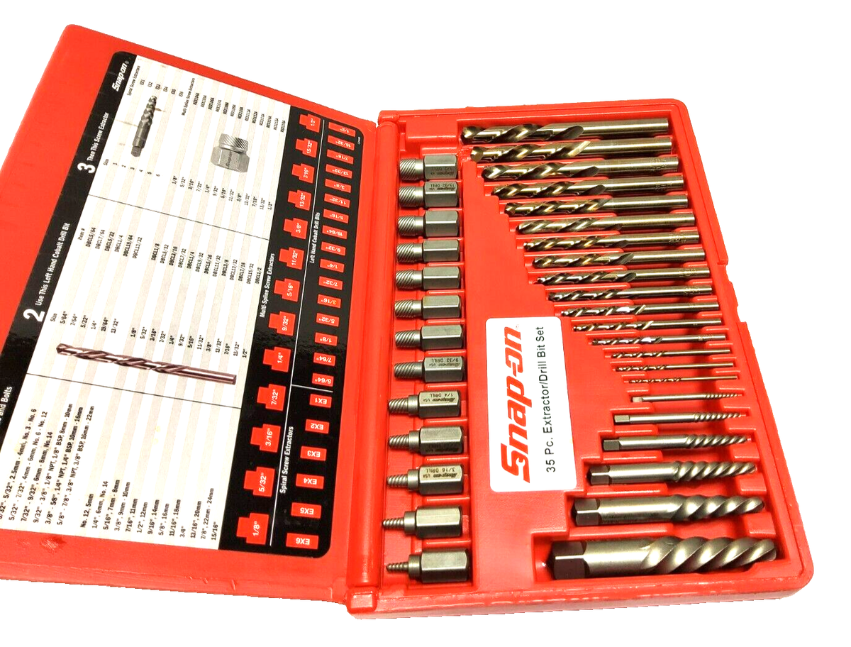 New Snap-on™ EXD35 Multi-Spline Spiral Flute Extractor SET Left