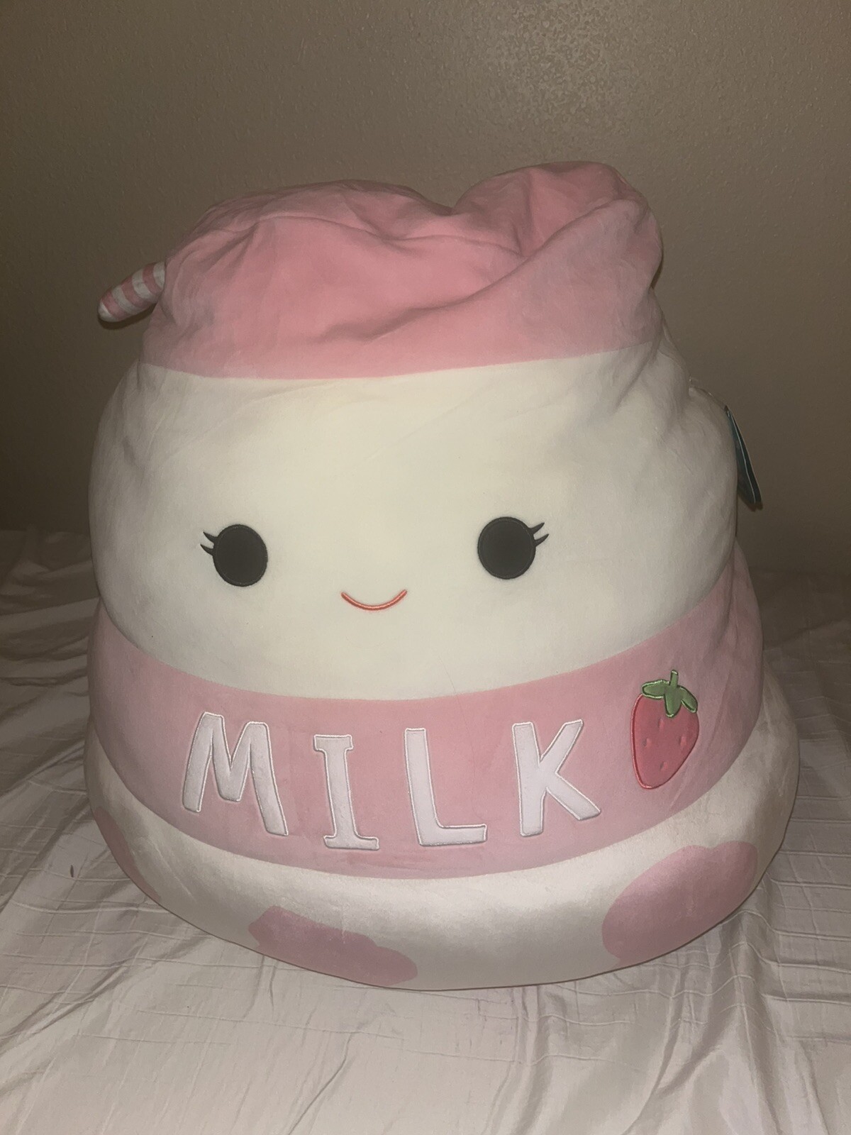 Giant 24 Inch Squishmallows Amelie Strawberry Milk Plush NWT Rare Large