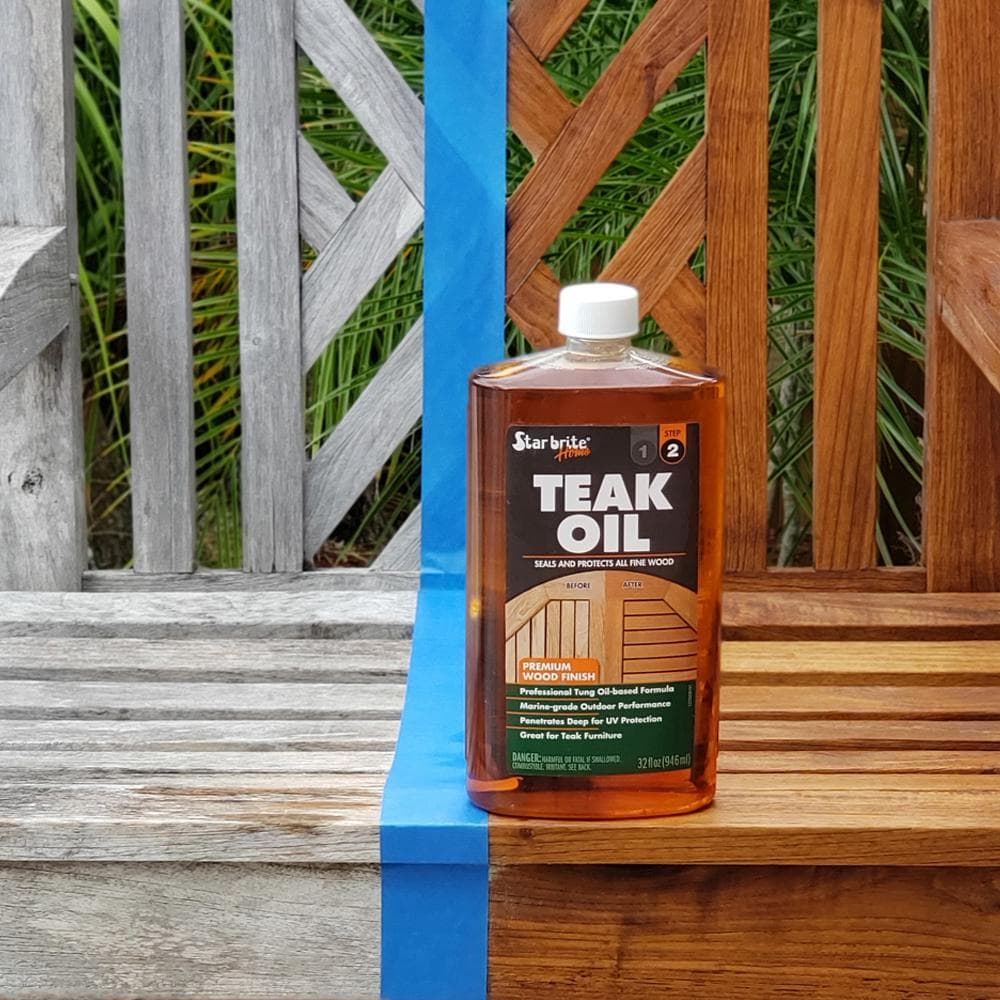 32 Fl. Oz. Premium Teak Oil Easy to apply Sealer Fast Drying Preserver