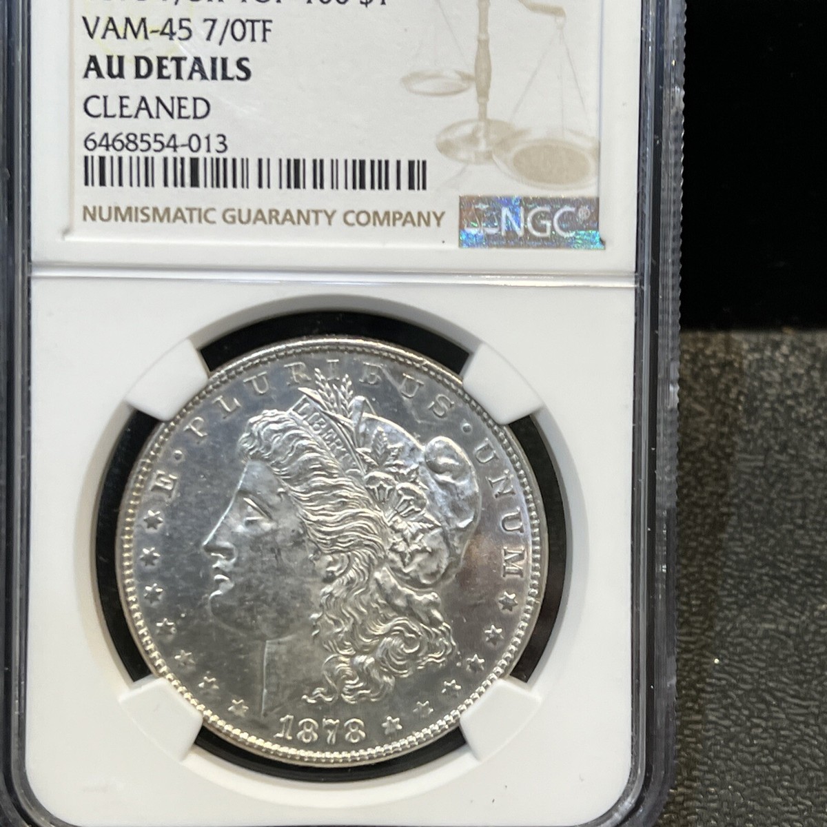1878 7/8 TF Too 100 VAM 45 7/0 TF NGC AU Details cleaned | eBay