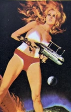 BARBARELLA JANE FONDA NUDE MEXICAN LOBBY CARD 1968