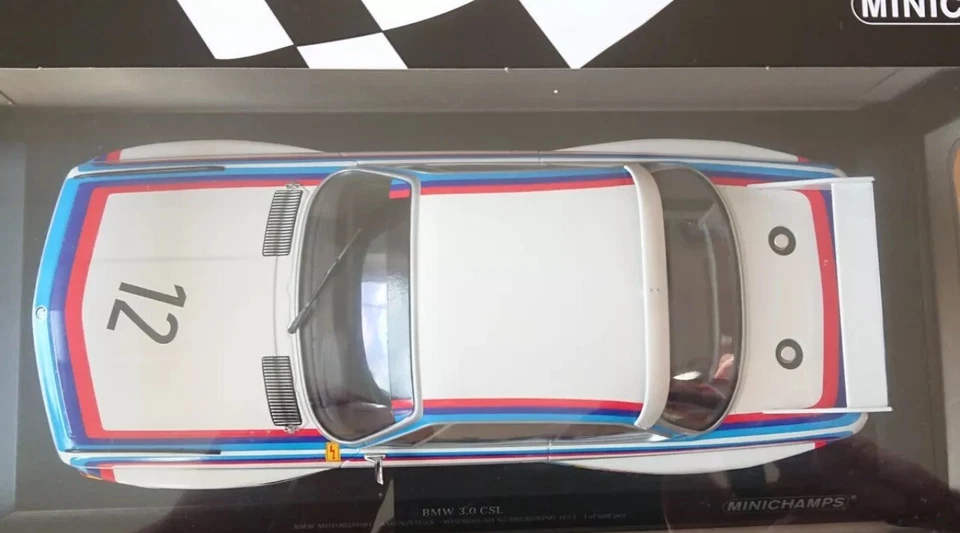 Minichamps 1:18 BMW 3.0 CSL BMW Motorsport Nurburgring 1973 edição limitada de 660 - Imagem 3 de 4