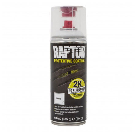 UPOL Raptor *WHITE* Truck Bed Liner 2K Aerosol U-POL 400ml Coating