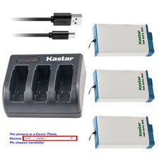 Kastar Battery Triple Charger for GoPro MAX 360 Degree 5.6K Action Camera