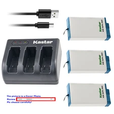Kastar Battery Triple Charger for GoPro MAX 360 Degree 5.6K Action Camera
