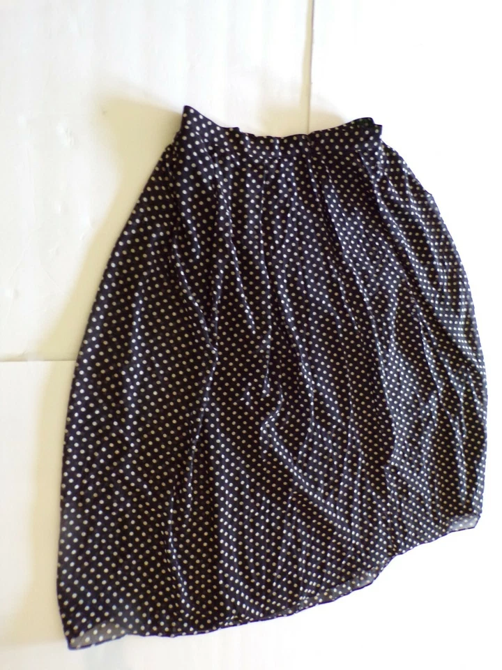 ANNE KLEIN NUEVO Para Mujer Negro/Blanco Punto Gasa Plisado Midi Línea A Falda Talla 6 Nuevo Con Etiquetas Foto 3 de 3