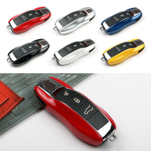Luxury Remote Key Case Shell Cover Trim For Porsche 911 Macan Panamera Cayenne - Picture 5 of 12