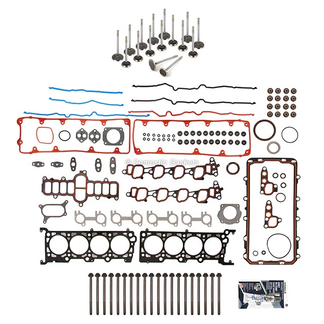 Juego completo de juntas válvulas de escape de admisión aptas para 02-11 Lincoln Mercury Ford 4,6 L Foto 2 de 4
