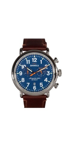 SHINOLA Quartz Wristwatch Analog Leather Gold CML S01209230 Case L