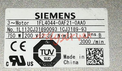 One Used Siemens Servo Motor 1FL4044-0AF21-0AA0