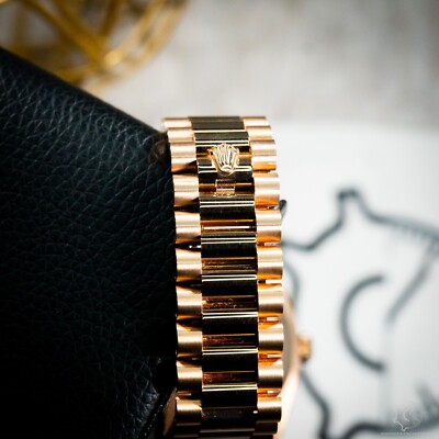 Rolex Day-Date 40 Chocolate Brown Dial Diamond Rose Gold President