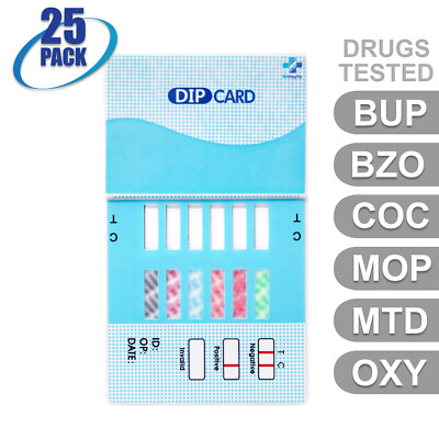 NEW Mintegrity Drug Test 6-Panel Dip Card Urine Home Kit 25-Pack #MI-WDOA-865